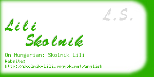 lili skolnik business card